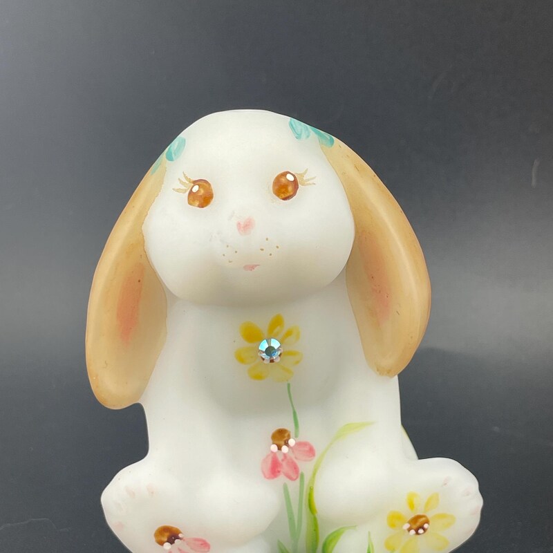 Fenton Glass Bunny - Etsy