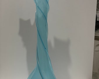 ERSTAUNLICHE RIESEN Cristalleria Fratelli Betti Glasvase - Aqua Swirl