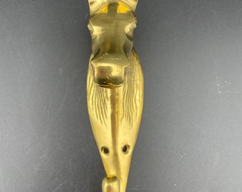 Vintage Hampton Brass Horse Head Hook