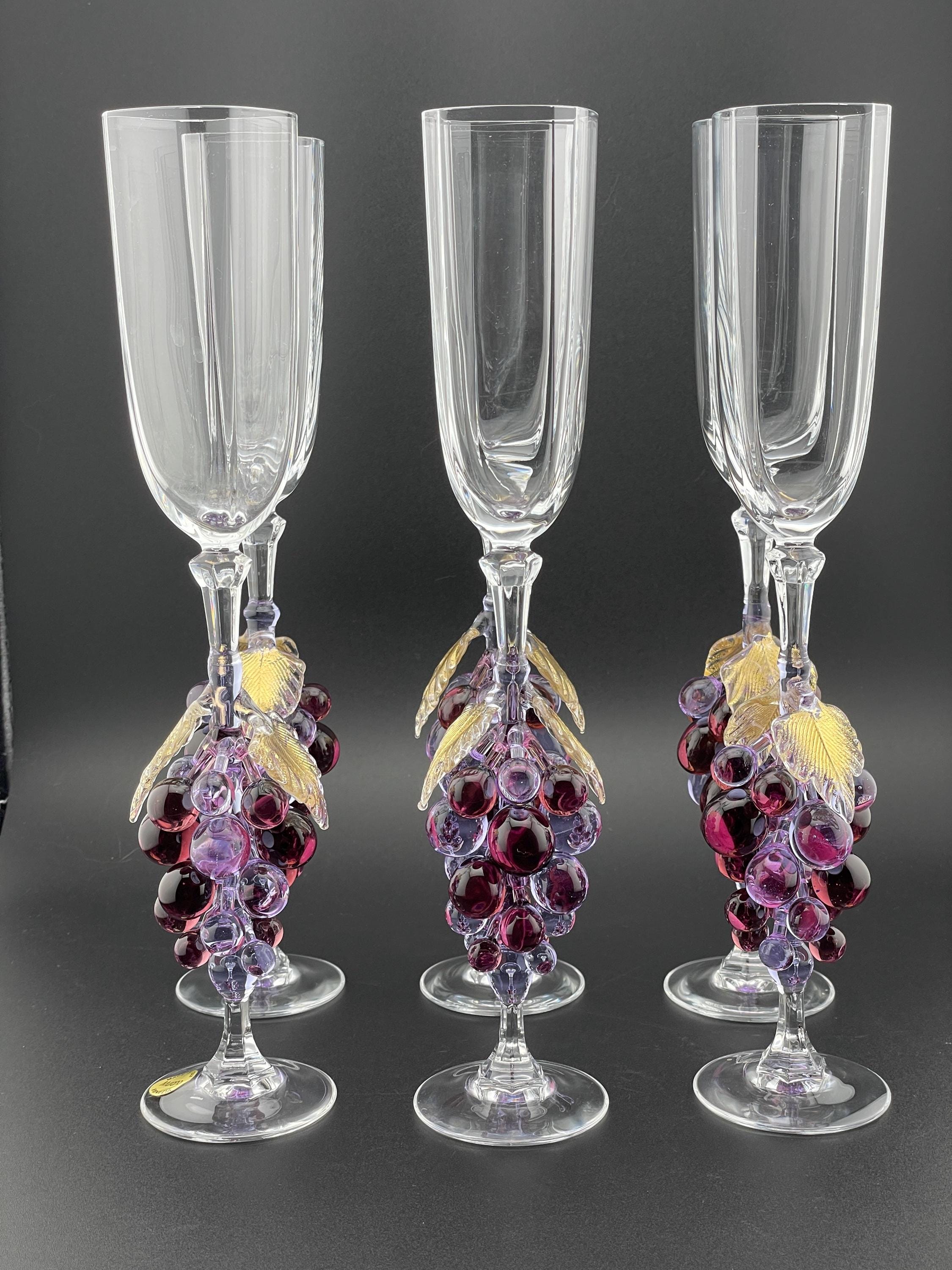 Murano champagne flutes - Etsy 日本