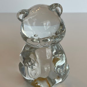 Vintage Clear Fenton Bear