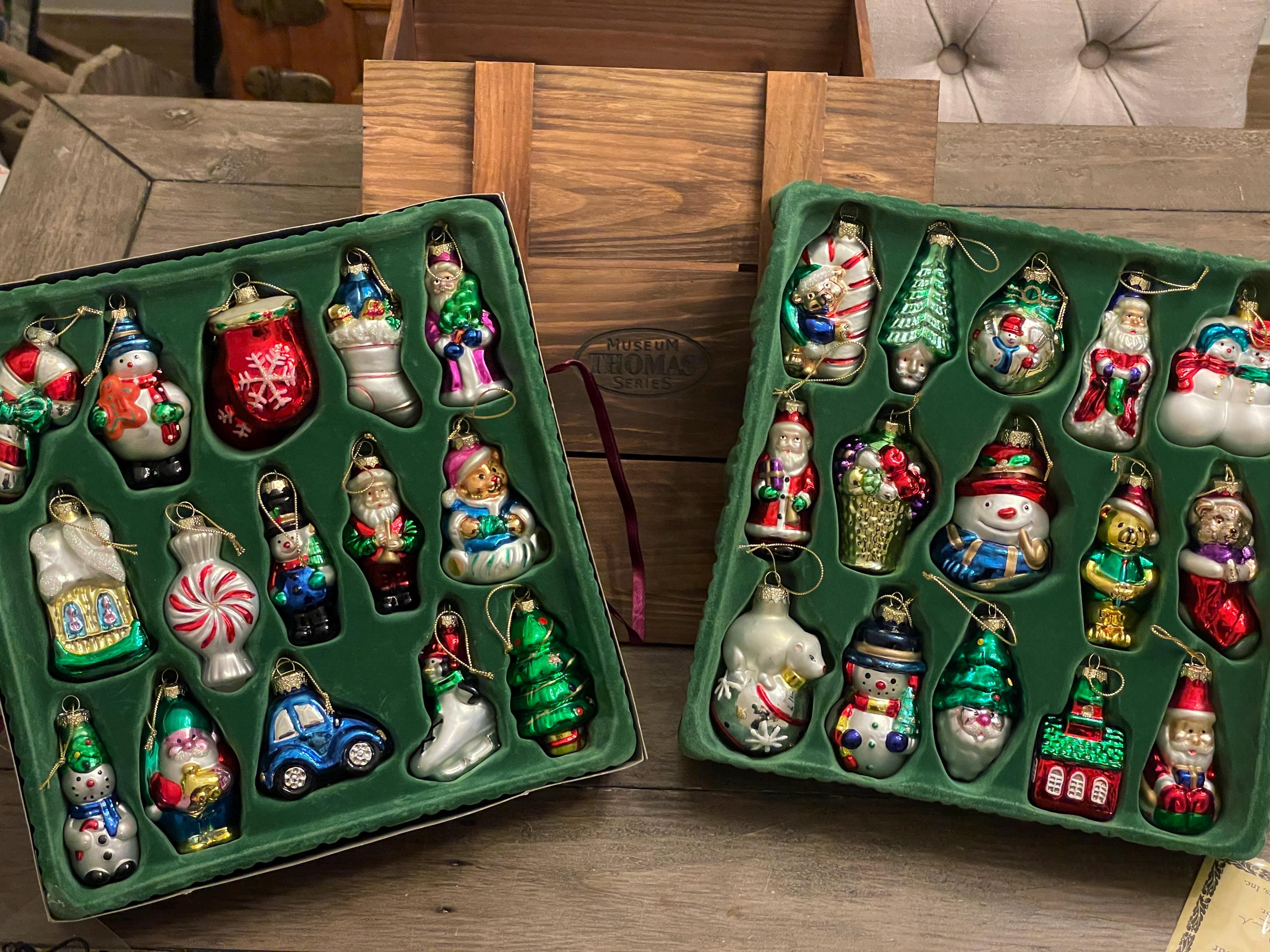 Vintage 30 Thomas Pacconi Museum Series Glass Ornaments, 30