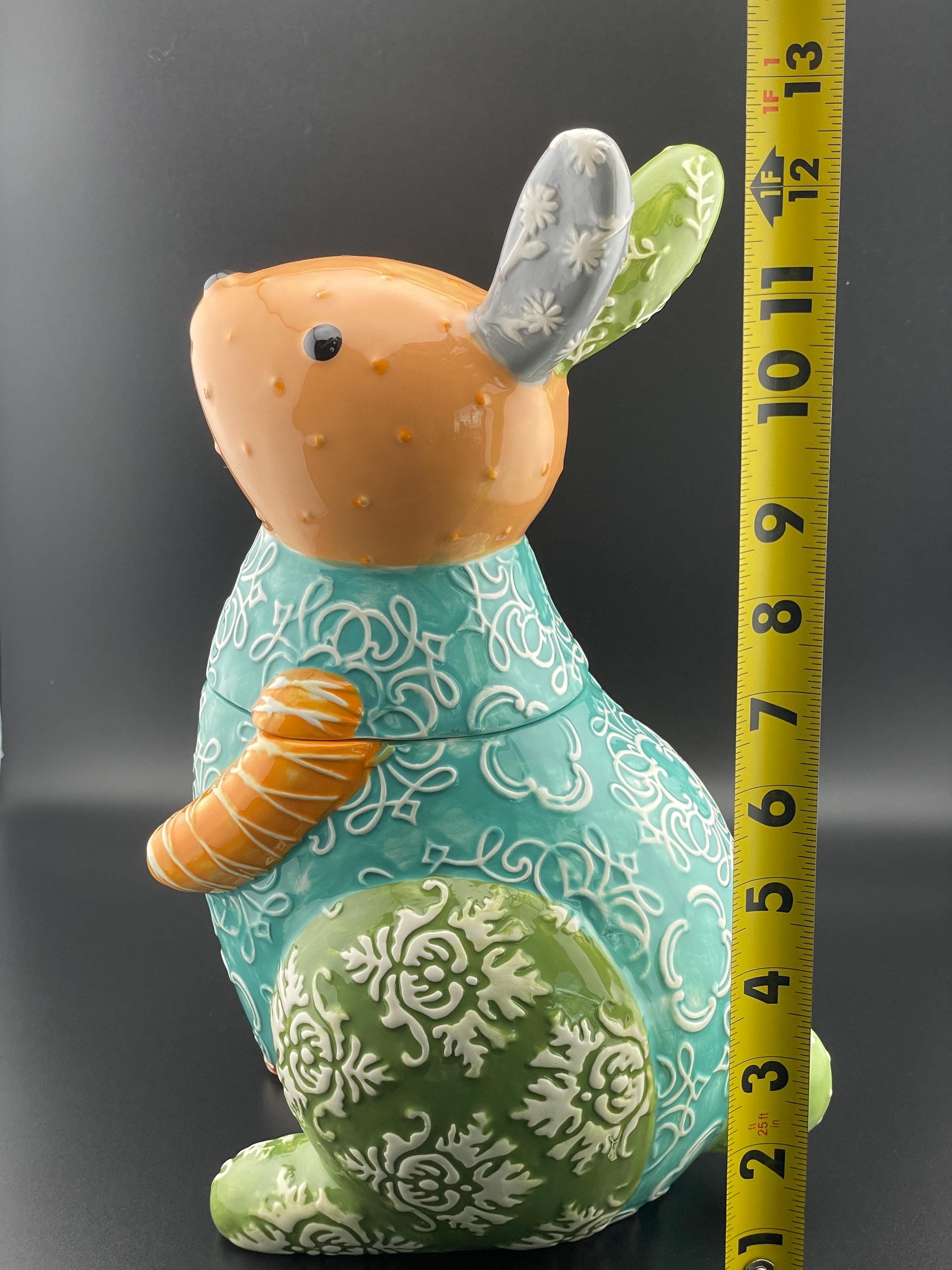 Cracker Barrel “EASTER” Cookie Jar~multi Color Bunny Rabbit - Etsy