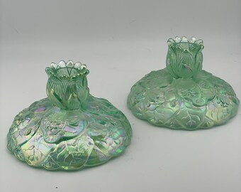 フェントン アートガラス シルバークレスト コルヌコピア キャンドル