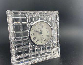 Vintage Waterford Kristall Uhr Quadrat: Elegantes Wohndekor
