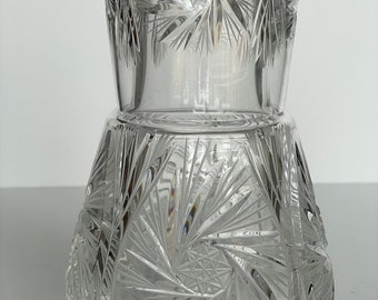 Monica Cut Crystal Pinwheel Tumble Up Waterford Style