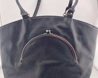 Patricia Nash Zorita Black Leather Shoulder Bag LIKE NEW