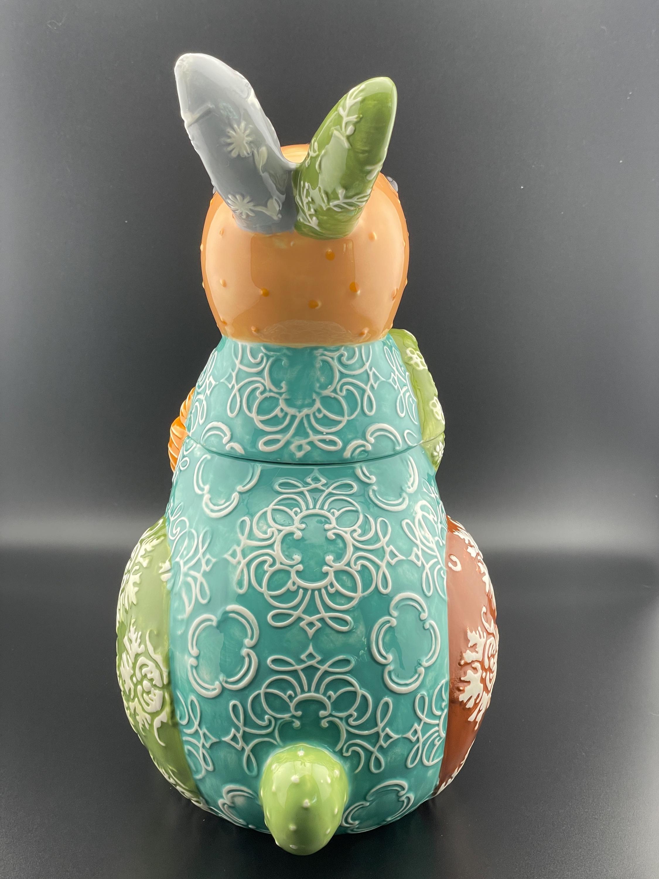 Cracker Barrel “EASTER” Cookie Jar~multi Color Bunny Rabbit - Etsy