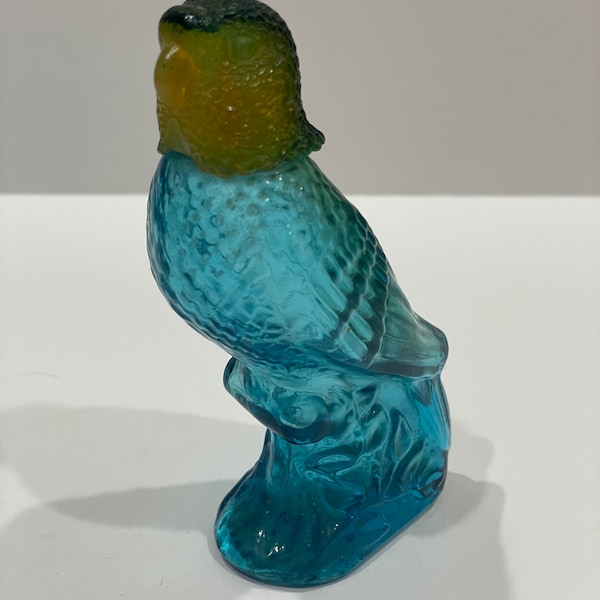 Budgie Bottle - Vintage Perfume Bottle - Budgie Gifts - Budgie Figurine - Avon Perfume Bottles - Blue and Yellow Budgie