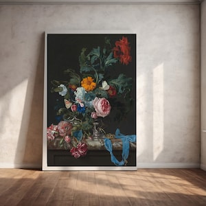 Art Nouveau Wall Art, Printable floral photography Art, Still Life Wall Art, Digital mid-century, Digitale Collectie, Vase of Flowers