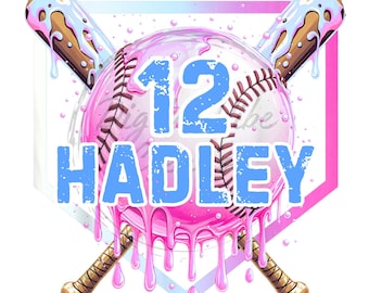 Drip Softball Team Hotel Door Sign, Editable Canva Template (Digital Download)