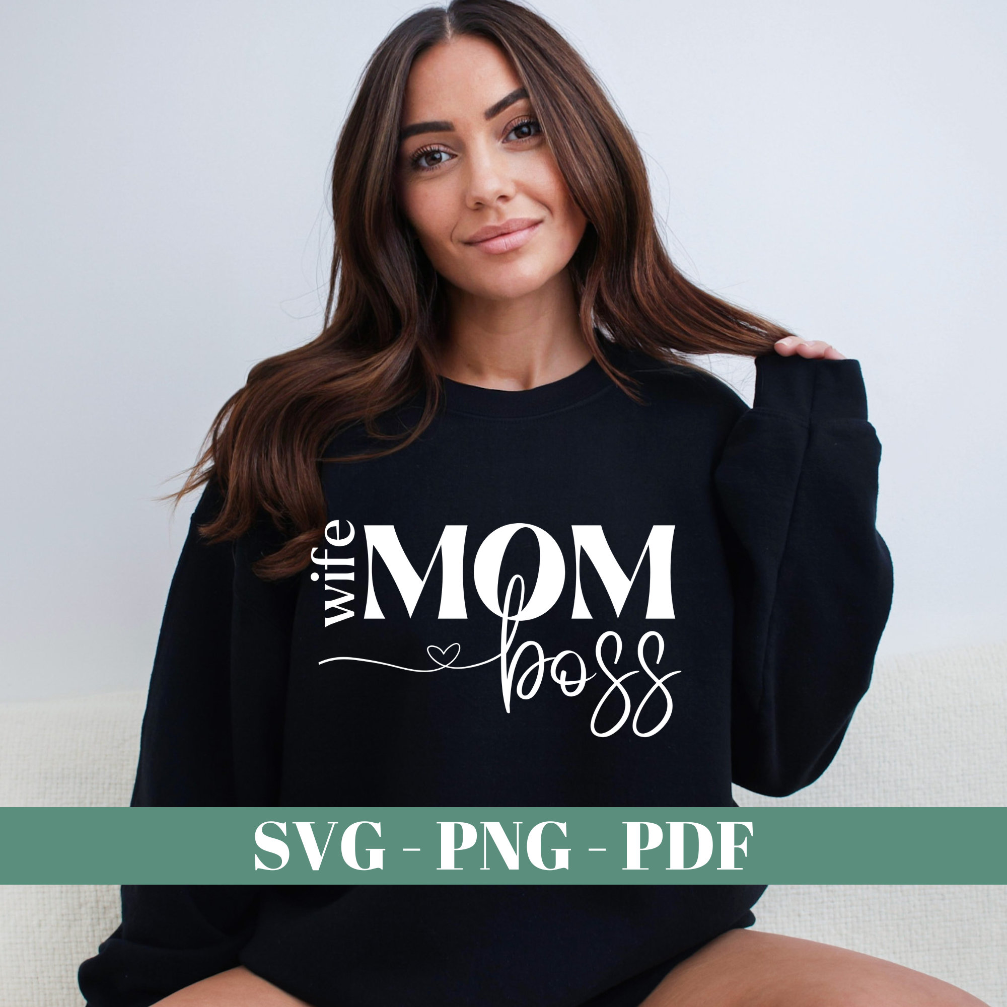 Wife Mom Boss SVG PNG PDF, Mom Life Shirt Design (digital Download) - Etsy