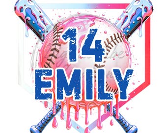 Drip Softball Team Door Sign, Editable Canva Template (Digital Download)