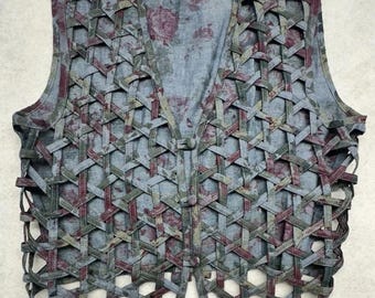 Vintage Vest Floral Nicole Marie Womens Large Latticed Granny Cottagecore