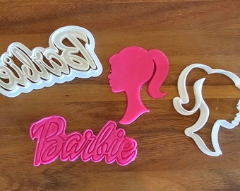 Barbie Cookie Cutter with Embosser Stamps