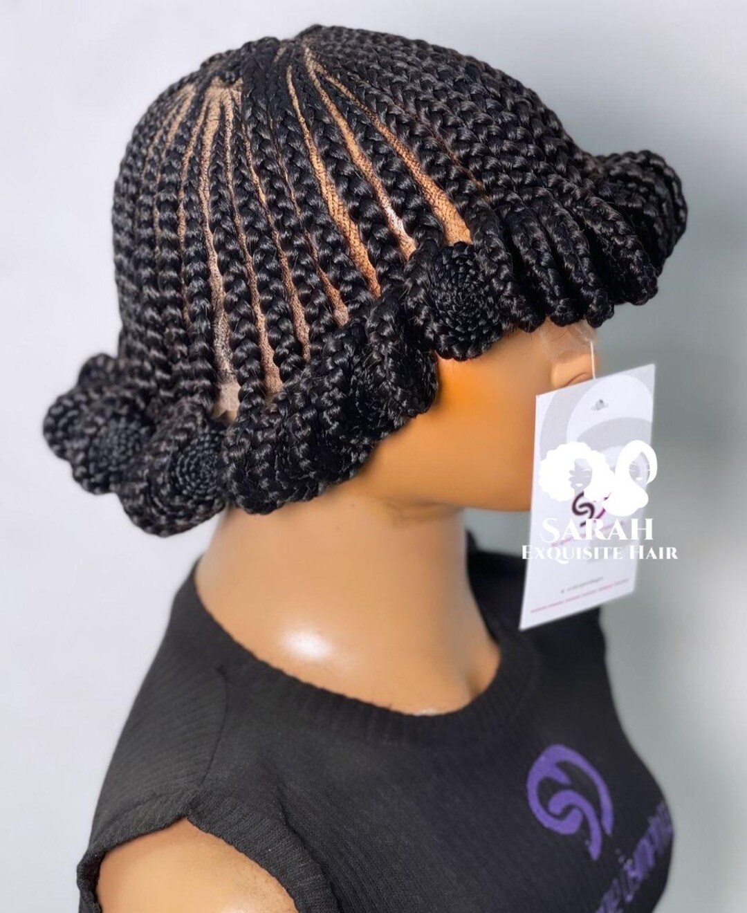 Crochet Cap Style Braided Wig, Crochet Braided Wig, Handmade and Very ...