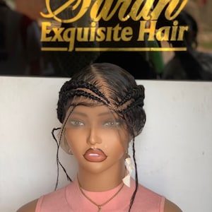 two side braided wig, made with human hair lace wig, very lightweight, trending hairstyles summer braids