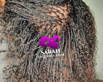 tiny braids human hair full lace wig for black women, made with human hair extension, short lightweight wig
