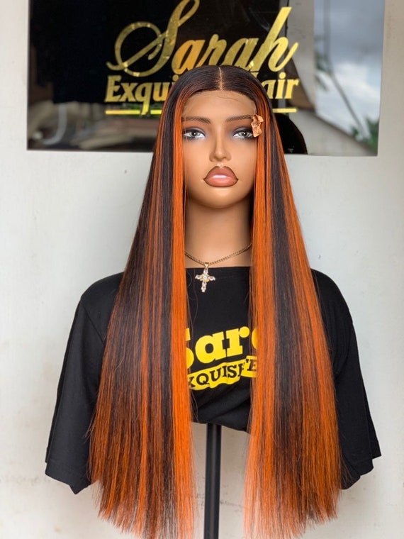 Vietnamese Super double drawn bone straight, silky straight luxury natural  hair wig,piano color