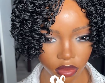 pixie twists micro twist braided wig, ready to wear braided wig