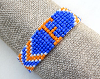 Florida Gators bead bracelet, adjustable length