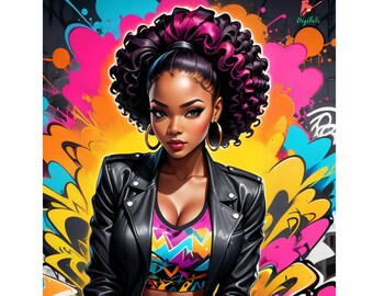 Boss Black Queen Digital Art - Black Queen Artwork - Modern Woman Art - Black Queen Wall Art - Powerful Woman Decor - Boss Lady Wall Art