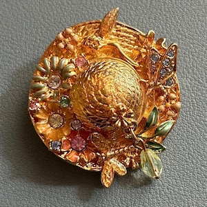 Vintage Brooch Signed Kirks Folly Summer Breeze