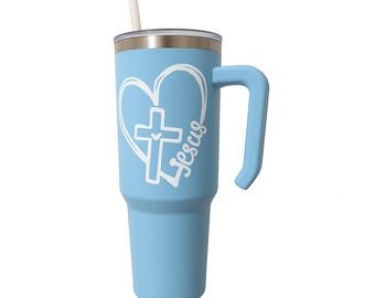 Beker van Faith & Love – Jezus kruishartontwerp