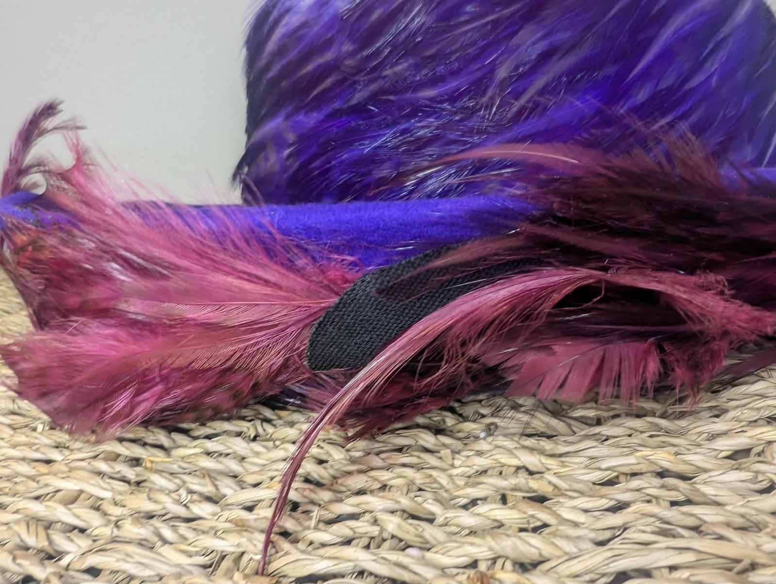 Vintage Mr John\'s 100% Wool Hat Purple Feathers Special Occasion Derby Pimp Vintage Mr John main image 2