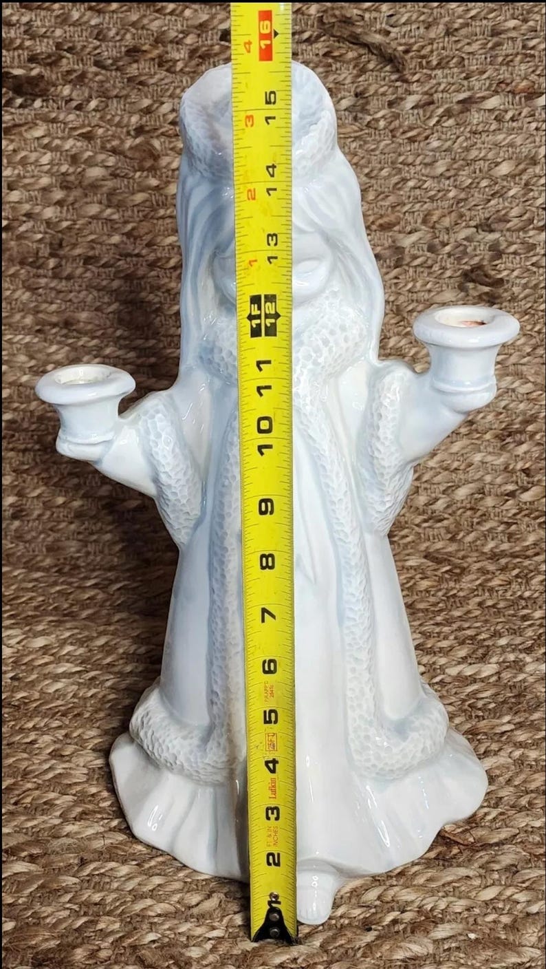Vintage St. Lucia Lusterware Figure Candle Holder Christmas Sweden