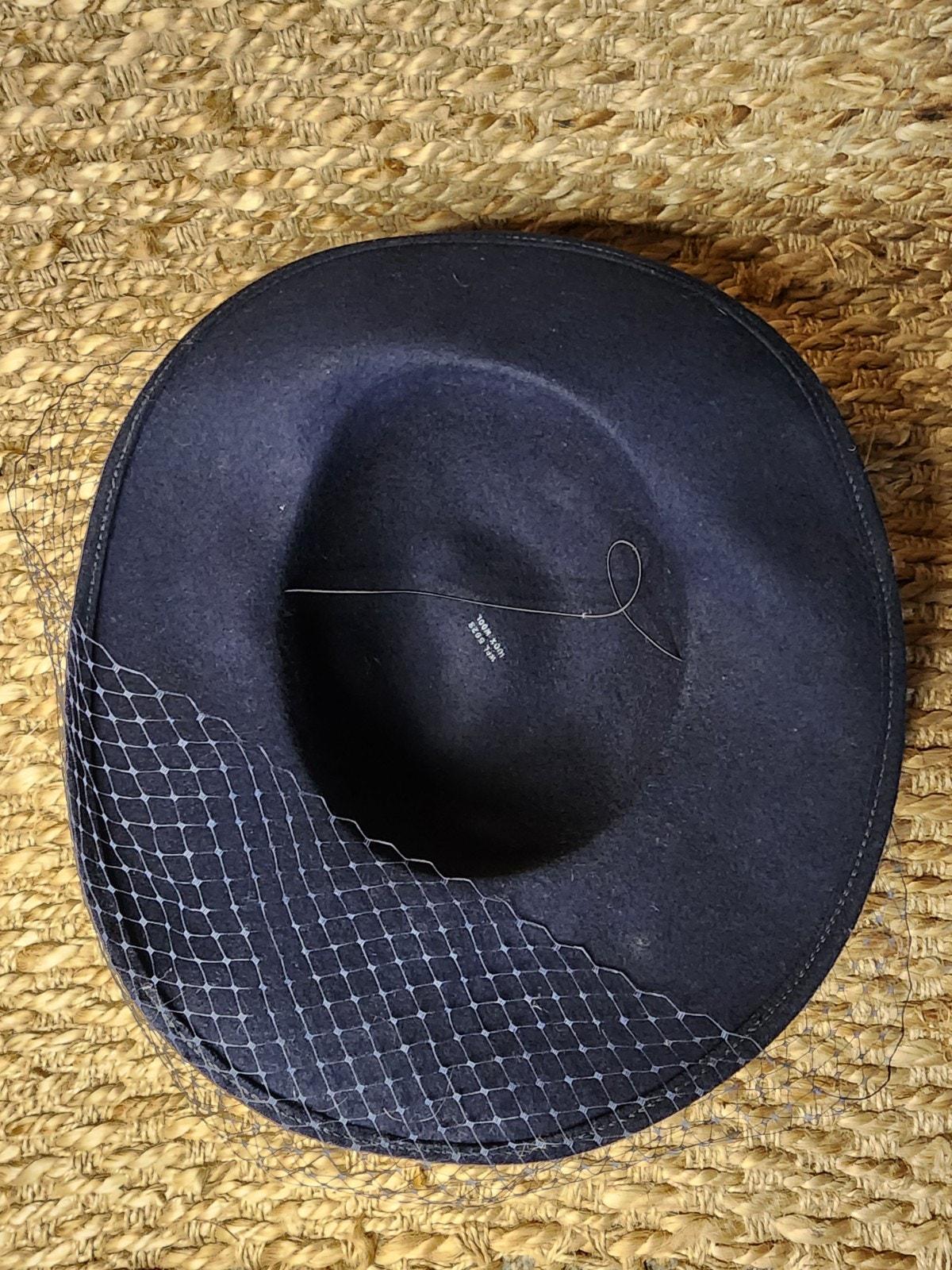 Vintage Blue Feather Bow Felt Women display picture 1