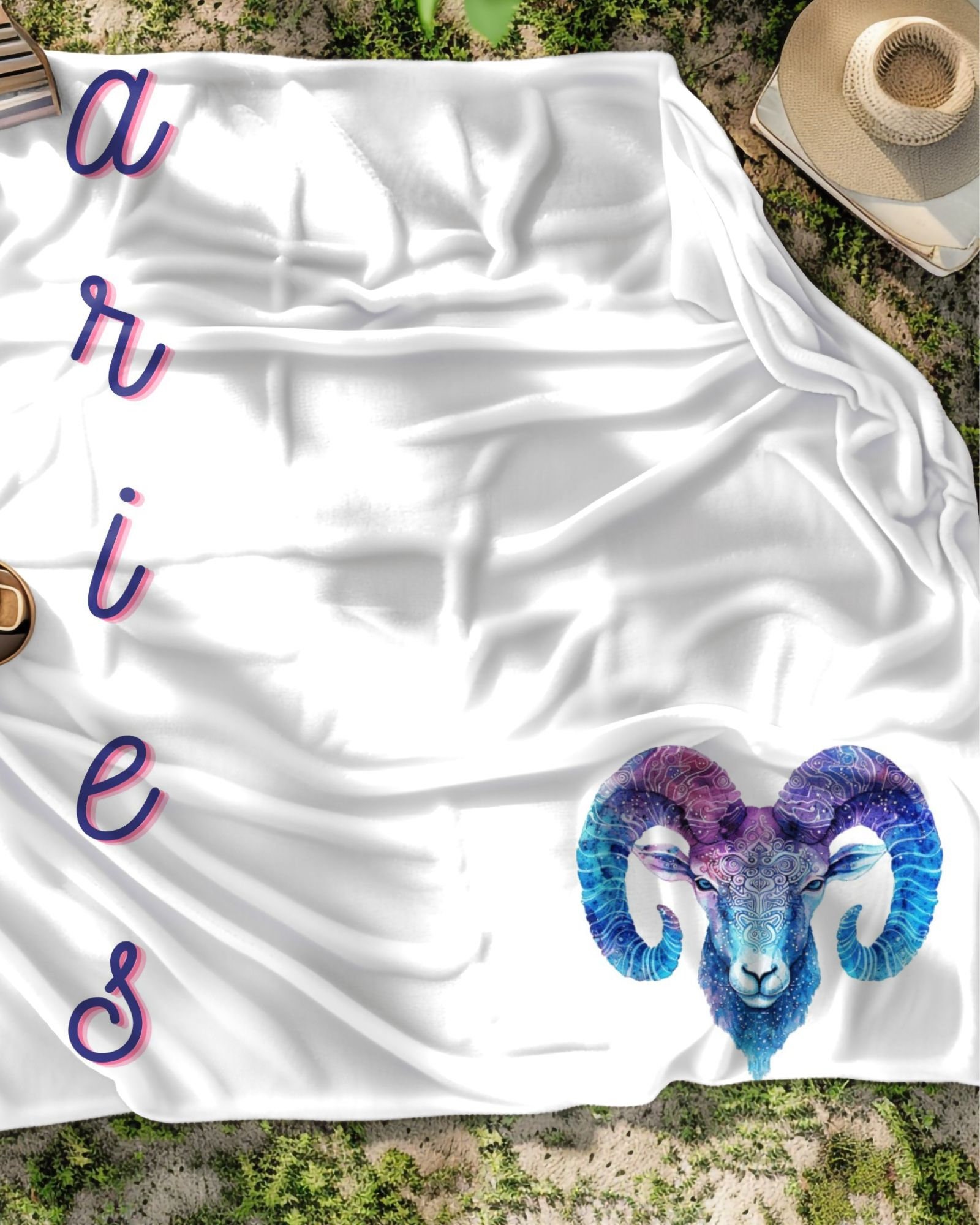 Comfy Horoscope Aries Velveteen Plush Blanket Birthday Gift Idea New Baby