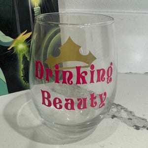 Drinking Beauty Stemless Wine Glass