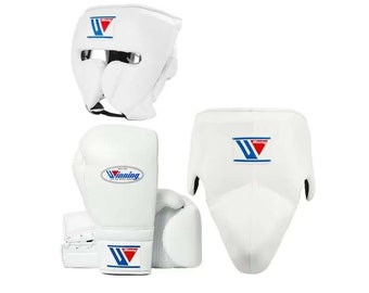Winning sparring full Set Gloves , Head Guard, Groin Guard, Gift For Him, Gift For Men, Boxing Gift, Gift For Boxers, Boxing Club