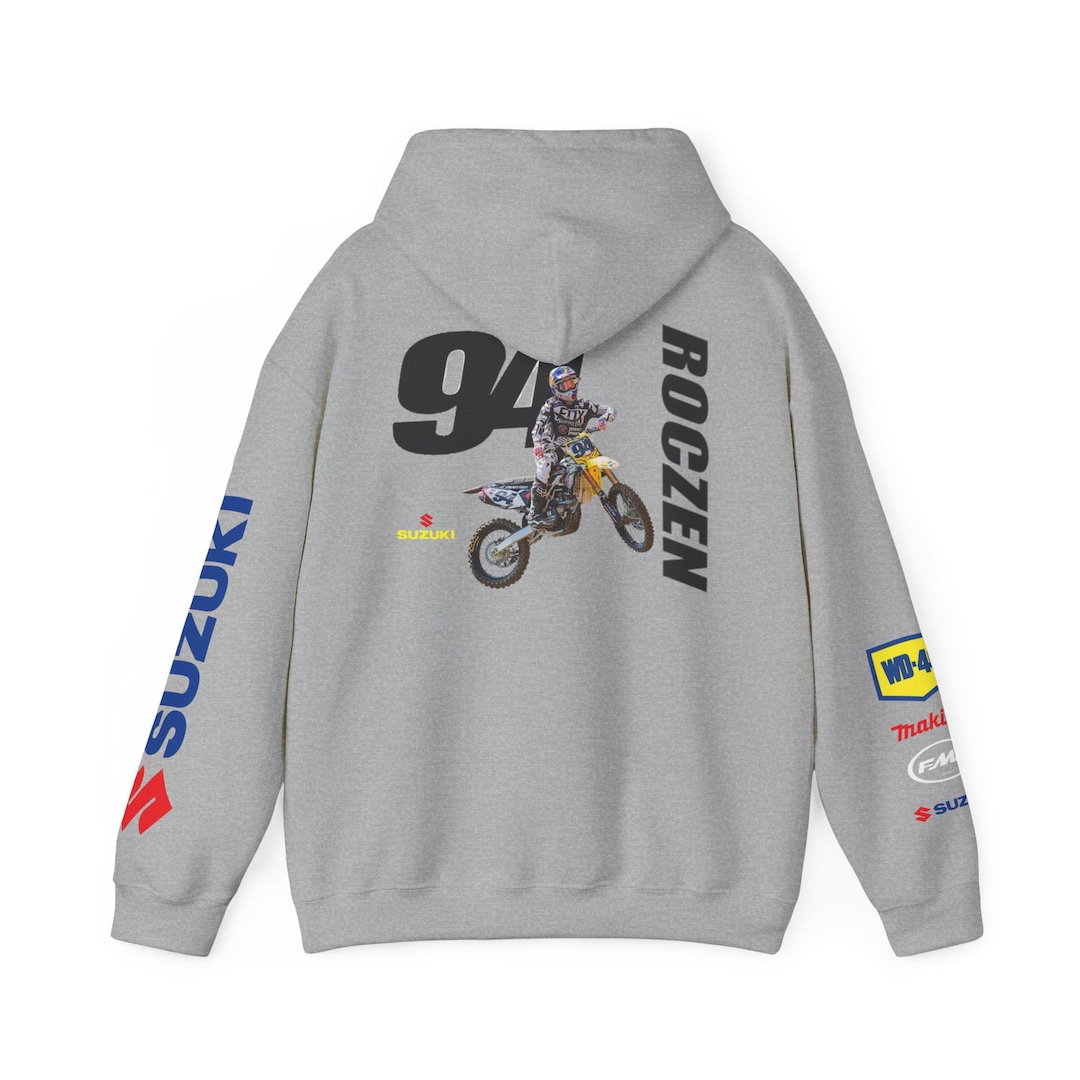 Roczen 94 Motocross Rider Hoodie | Suzuki Dirt Bike Racing Sweatshirt ...