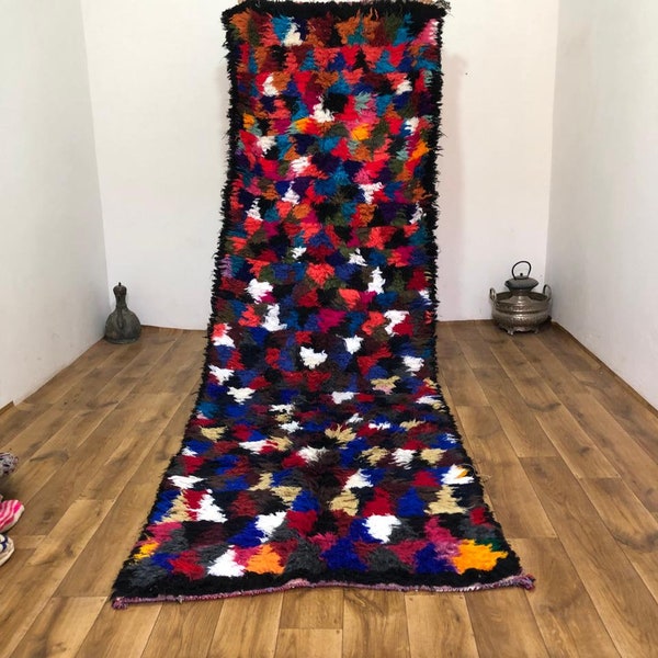 Moroccan rug berber , Handmade wool carpet , unique carpet , Rug runner for kitchen , Styl berber , bohemian decor