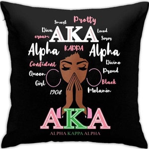 Alpha Kappa Alpha Pillow Cover 17 inches by 17 inches