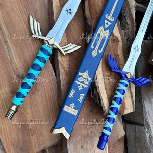 CUSTOM Hand Forged Stainless Steel The LEGEND of ZELDA Full Tang Skyward Link&#39;s Master Sword with Scabbard-Costume Armor Best Gift for Him