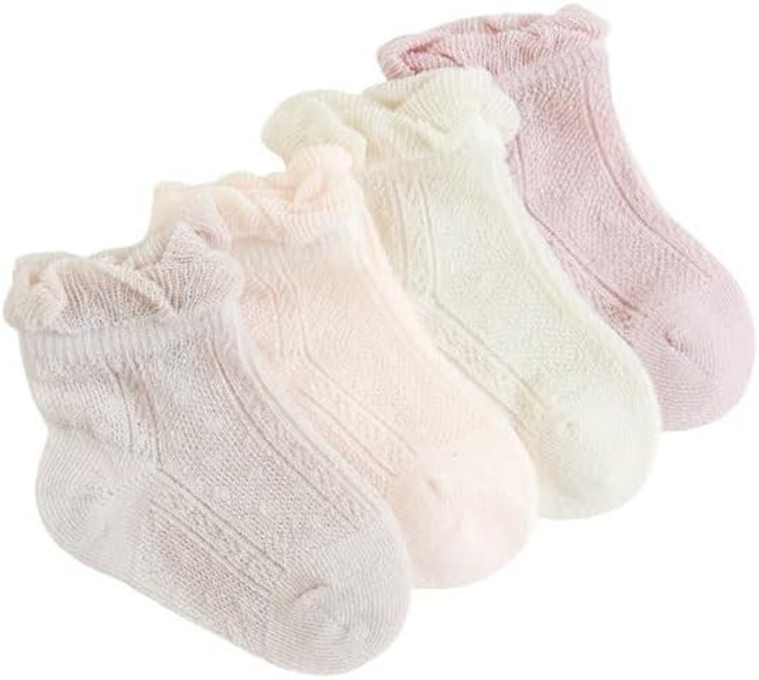 4pack Baby Girl Socks 06 & 612 Months Delicate, Stylish