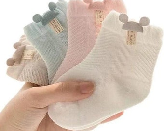 Baby Socks For Newborn Boys and Girls Cute Colors, Winter Socks for Baby - Lightweight Unisex Baby Socks 6-12 Month & 0-6 Month