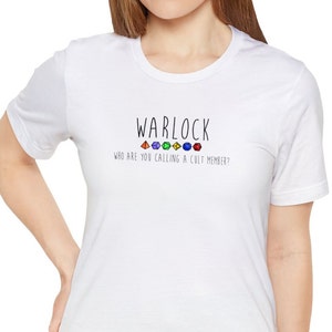 Dungeons and Dragons Tshirt D&D Warlock Class fantasy Tshirt Funny