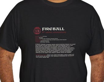 Fireball Dungeons and Dragons Tshirt