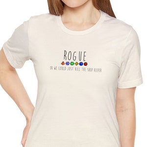 Dungeons and Dragons Tshirt D&D Rogue Class fantasy Tshirt Funny