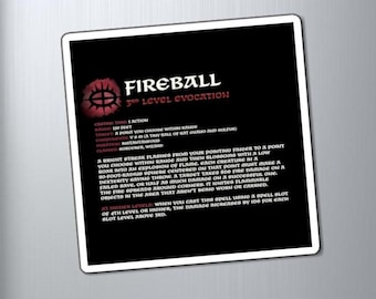 Dungeons and Dragons Fireball Magnet