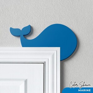Décoration de cadre de porte et de fenêtre baleine bleue - Décoration de chambre d'enfant baleine bleue - Décoration de porte baleine - Décorations baleine - Décorations de cadre de porte