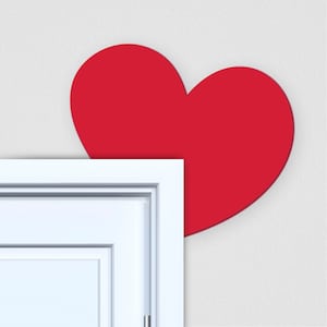 Red Heart Door and Window Frame Topper - Valentine&#39;s Day Door Frame Decoration - Heart Door Decorations - Cute Valentine&#39;s Day Decorations