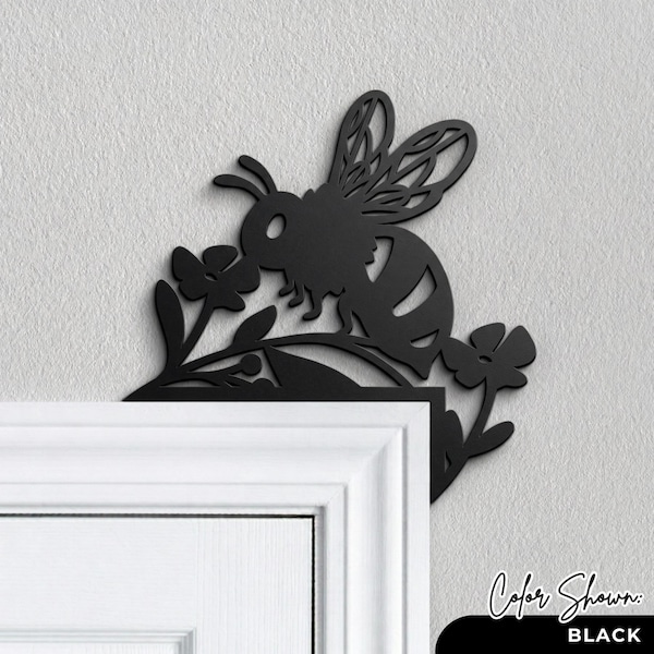 Honeybee Door Frame Topper - Reversible Bee Door Corner - Garden Door Border - Bumble Bee Home Decoration - Honey Bee Gift Ideas