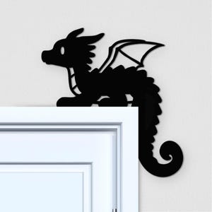 Dragon Door Corner - Cute Dragon Door Topper - Dragon Door Frame Topper - Dragon Gift Ideas - Dragon Home Decor - Fantasy Gifts - Spyro