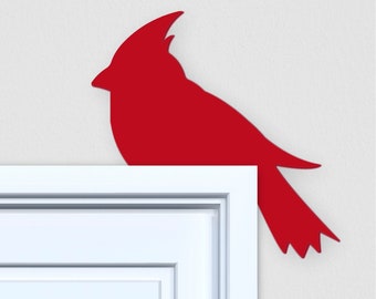 Red Cardinal Door Topper - Reversible Cardinal Door Decoration - Bird Door Topper - Cardinal Bird Door Frame Decoration - Cardinal Gift