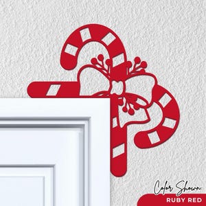 Candy Cane Door Topper - Peppermint Candy Door Corner - Christmas Door Frame Topper - Christmas Door Border - Holiday Decorations